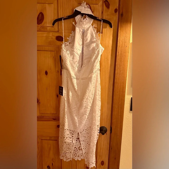 Lulus - Divine Destiny White Lace Midi Dress - Picture 2 of 2